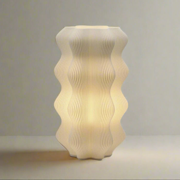 Harp Lamp Namami,Crystal and brushed brass lamp – premium designer piece