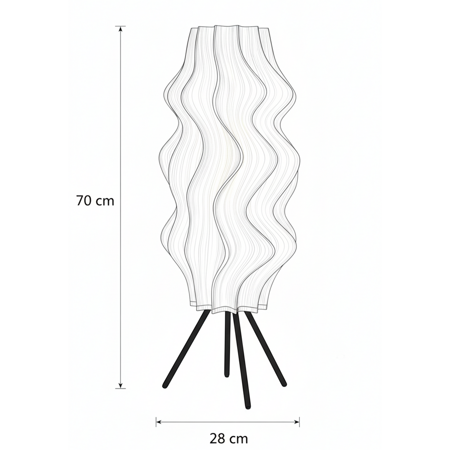 White Iris Floor Lamp – Studio Seconds 4 - ships after Aug 1