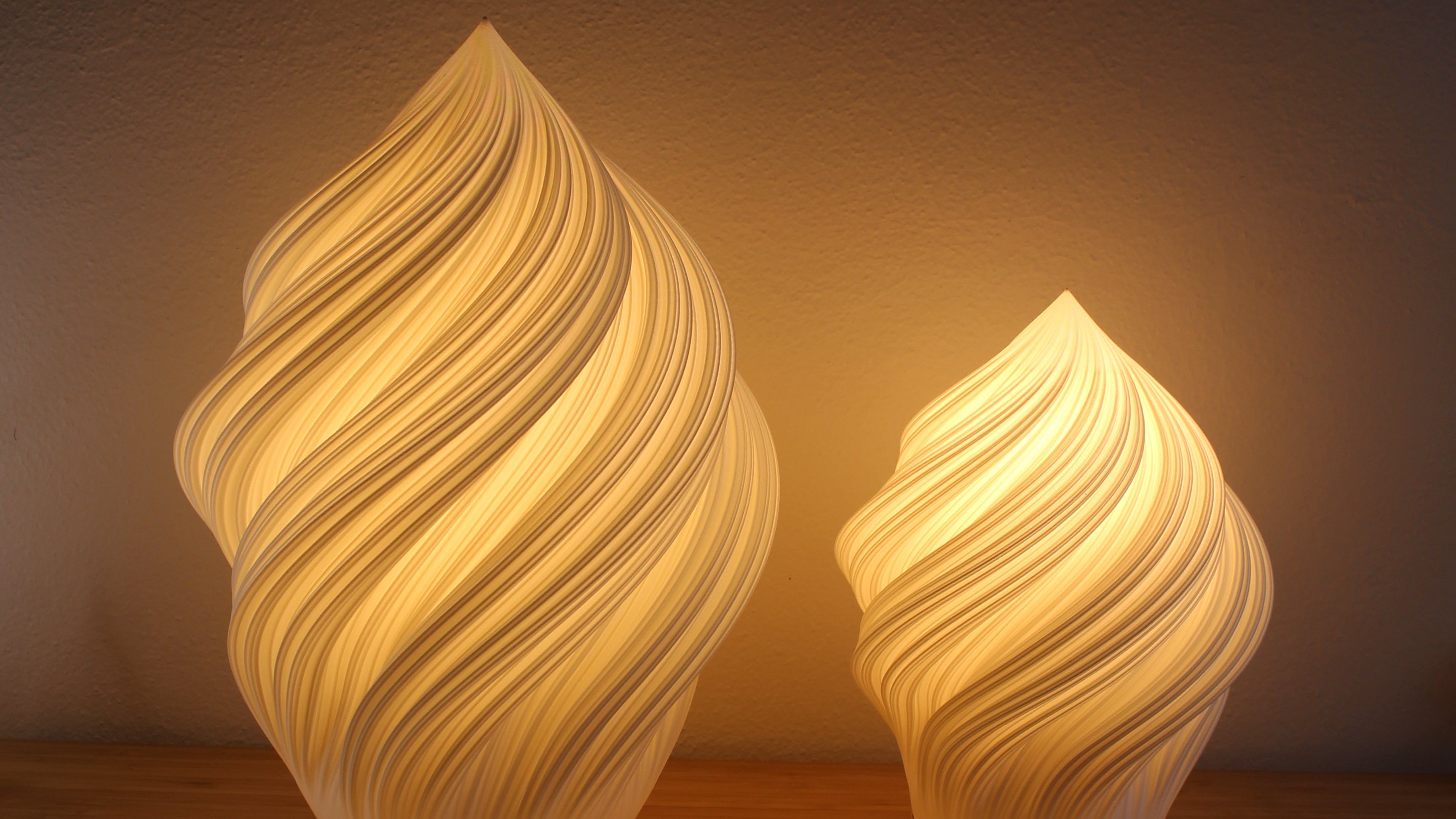 Soft Serve Lamp styled in a minimalist living room, adding playful yet elegant lighting.