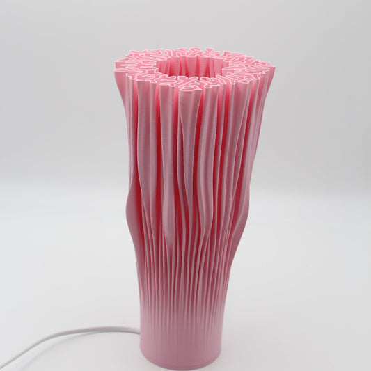 A close-up of the Flamingo Coral Lamp, showcasing its organic, branching texture.