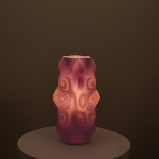 Purple Harp Echo medium colour trial illuminated