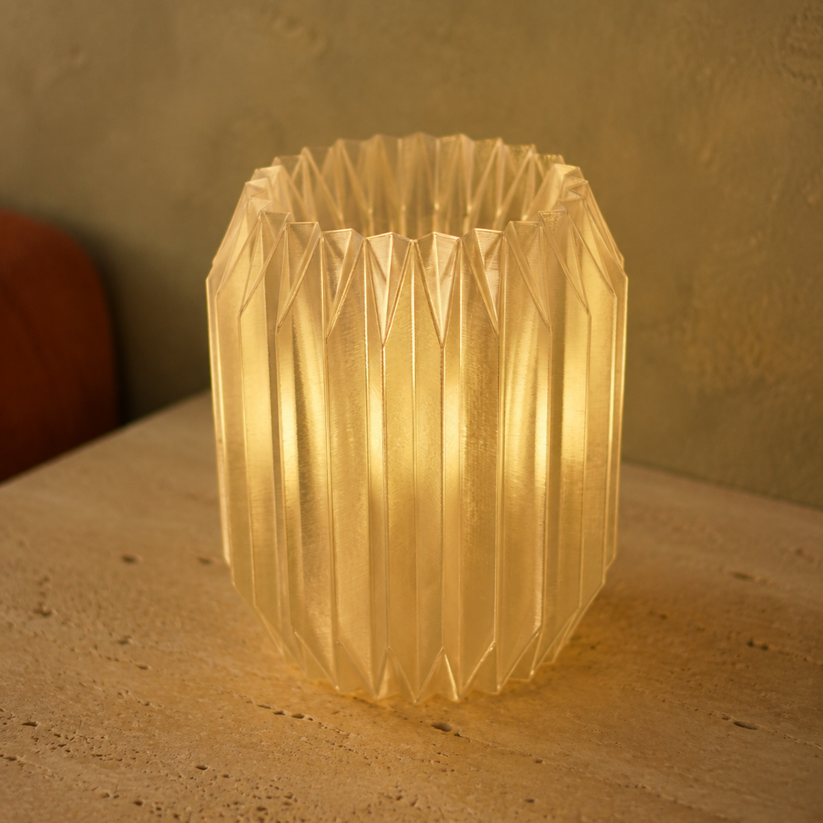 Ori sculptural table lamp product view by Namami Studio