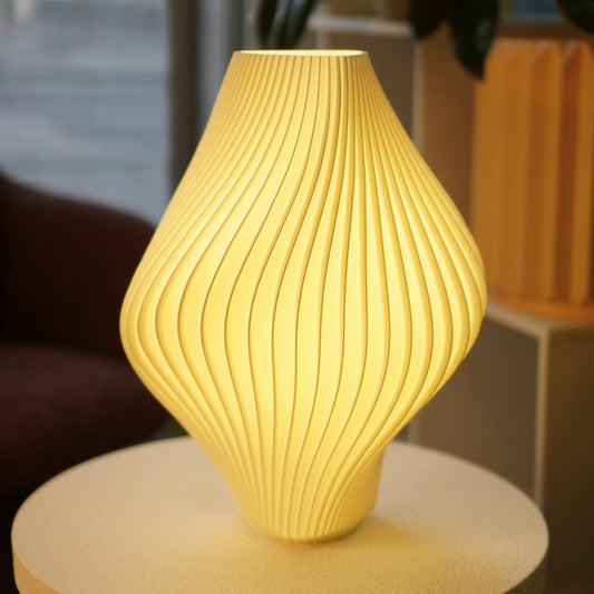 Large Crème Pleat Lamp — Seconds | OS015
