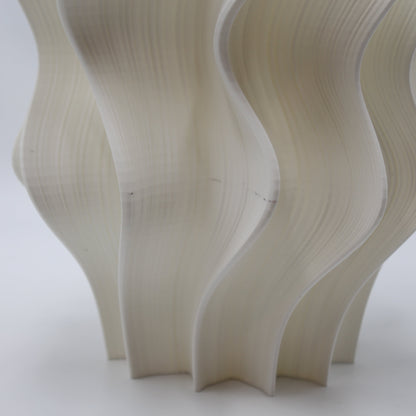 Wavy iris lamp on a white background