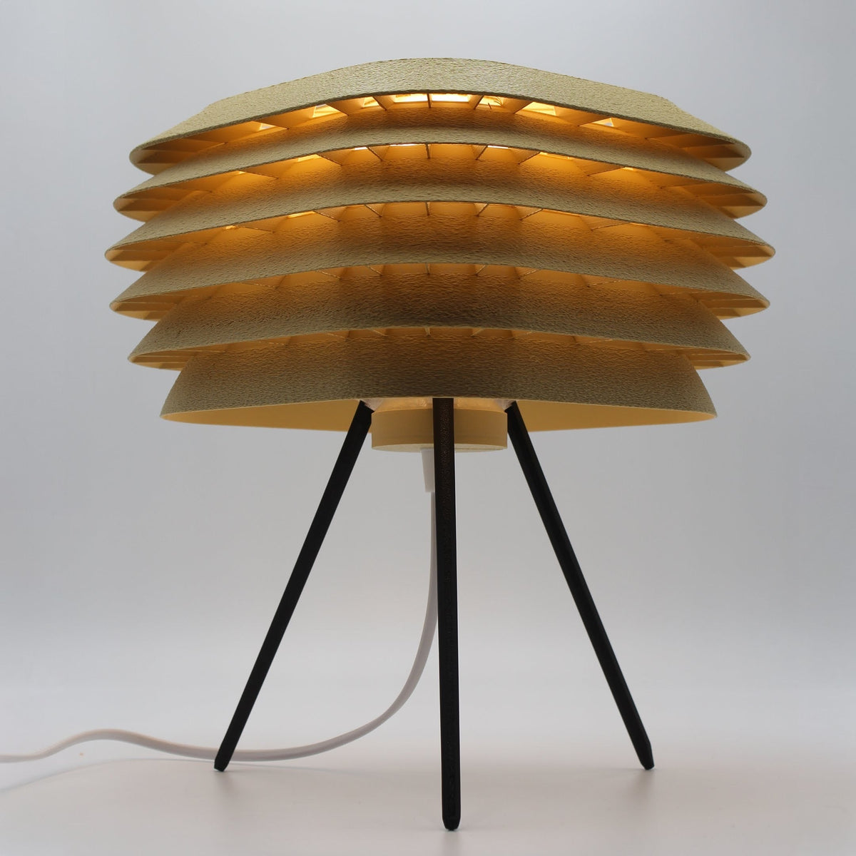 Kengo San complete table lamp with detachable tripod stand, original collection reference