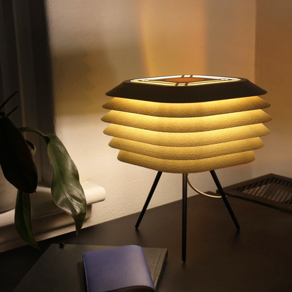Kengo San complete table lamp with detachable tripod stand, original collection reference