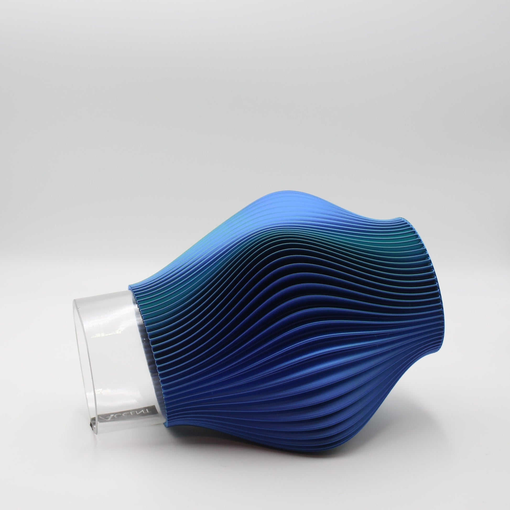 Namami Ripple Blue textured bottle on a white background