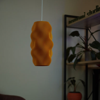 Amber Harp Echo medium pendant Studio Edition SE008 switched off