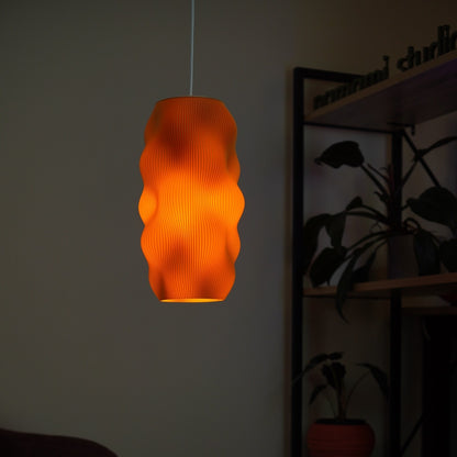 Amber Harp Echo medium pendant Studio Edition SE008 switched on