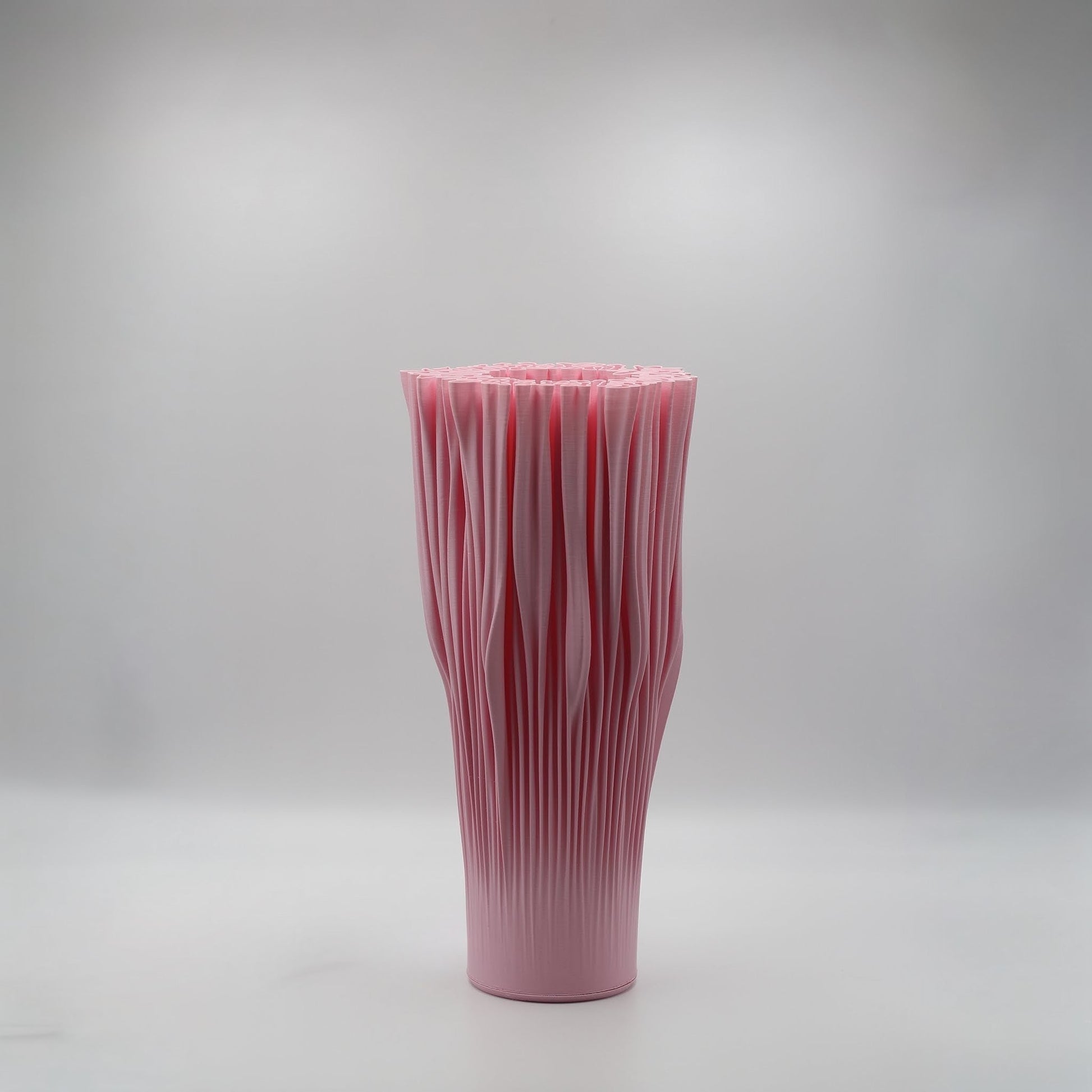 Coral Lamp on console table in organic modern home