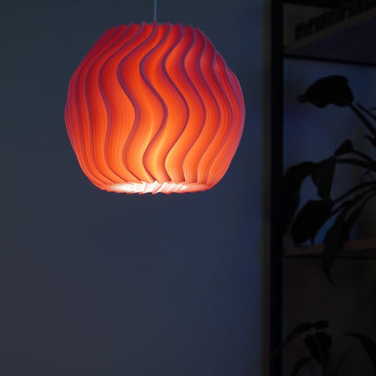 Close-up of Flamingo Orb pendant Fragment Edition SE005