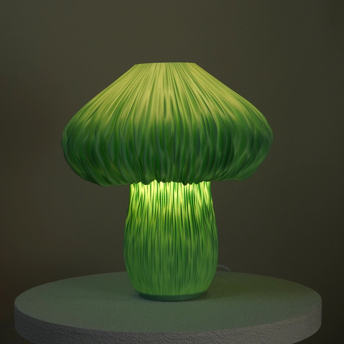 Mycelia in Pistachio, illuminated