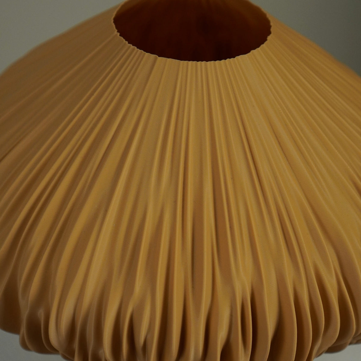 Mycelia Light Roast Studio Edition mushroom lamp — matte ribbed surface detail