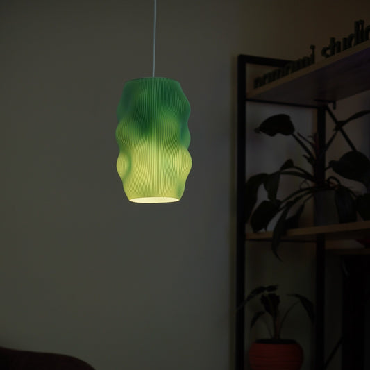 Pistachio Harp Echo small pendant Studio Edition SE009 switched on