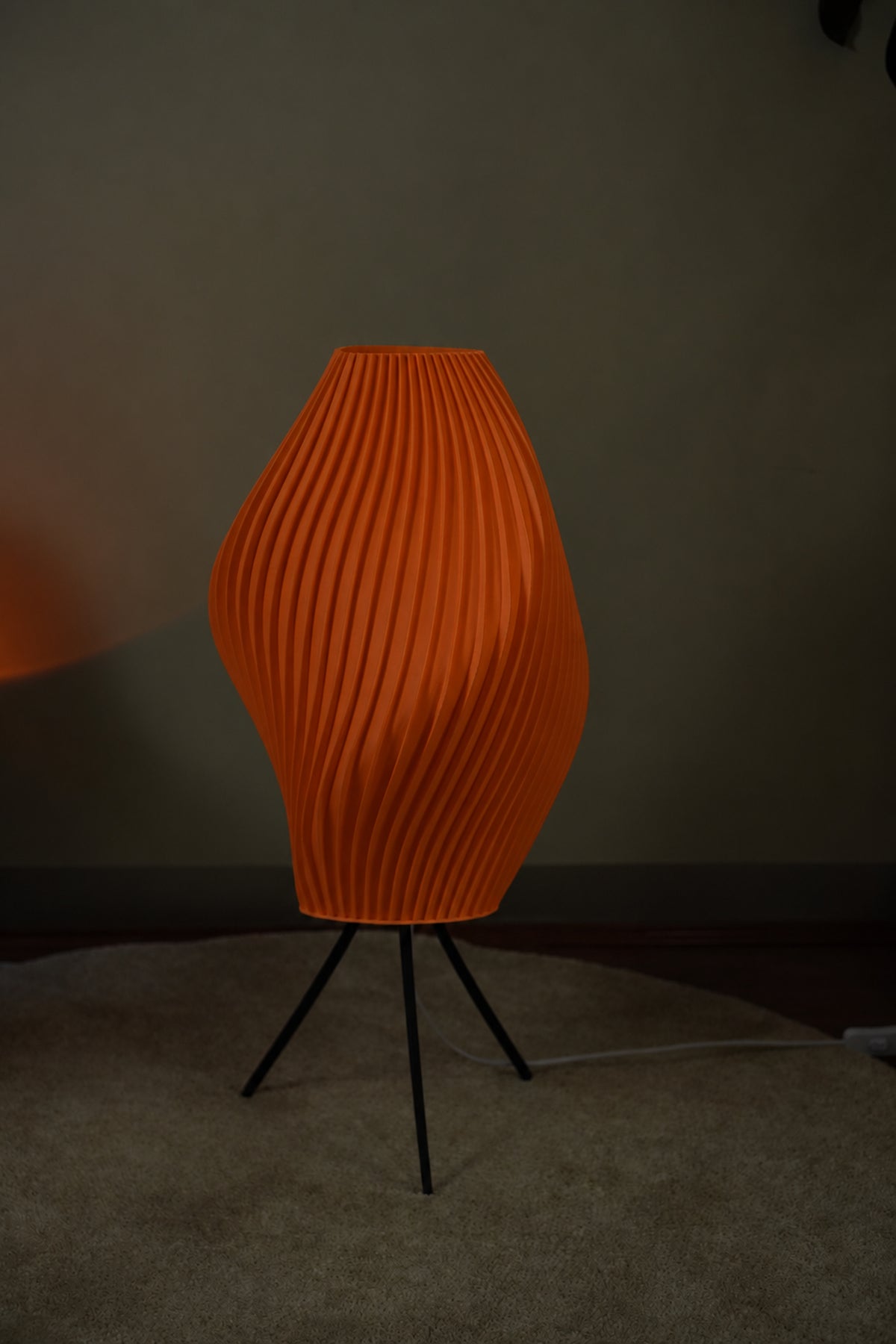 Mandarin Pleat Floor Lamp switched off colour preview