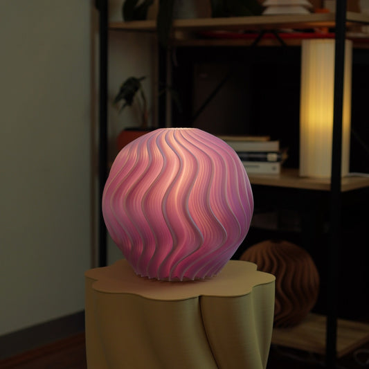 Purple Orb limited colour trial illuminated in styled setting